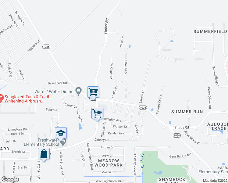 map of restaurants, bars, coffee shops, grocery stores, and more near 30798 Knight Drive in Denham Springs