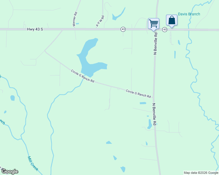 map of restaurants, bars, coffee shops, grocery stores, and more near 13131 Circle G Ranch Road in Picayune