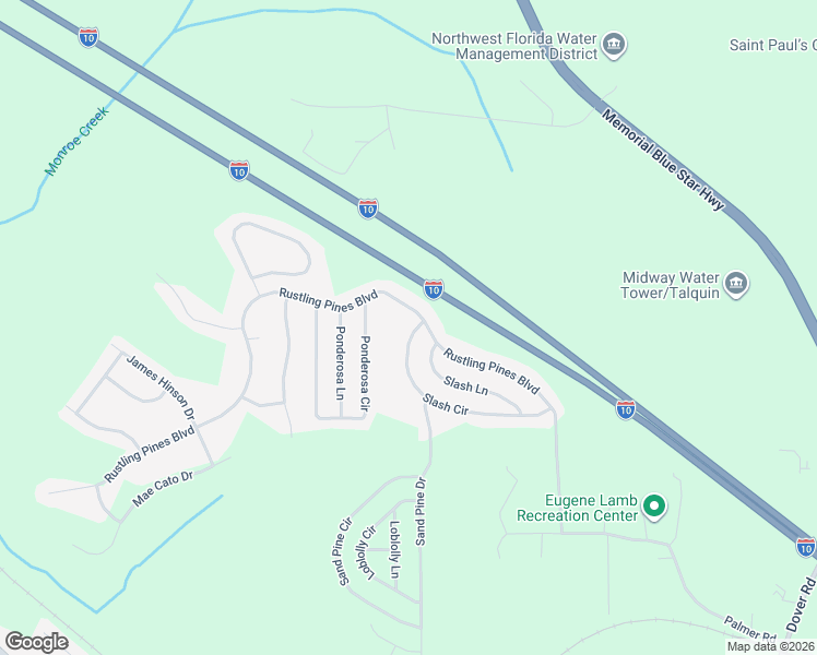 map of restaurants, bars, coffee shops, grocery stores, and more near 745 Rustling Pines Boulevard in Midway