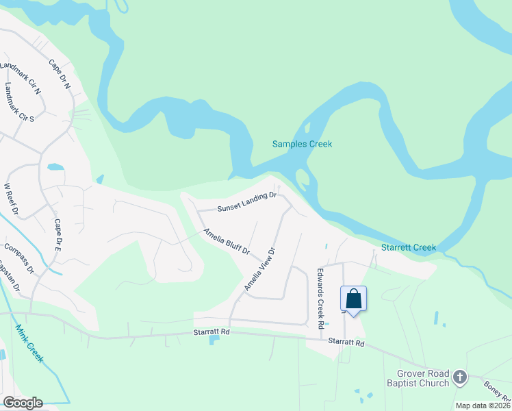 map of restaurants, bars, coffee shops, grocery stores, and more near 3006 Sunset Landing Drive in Jacksonville