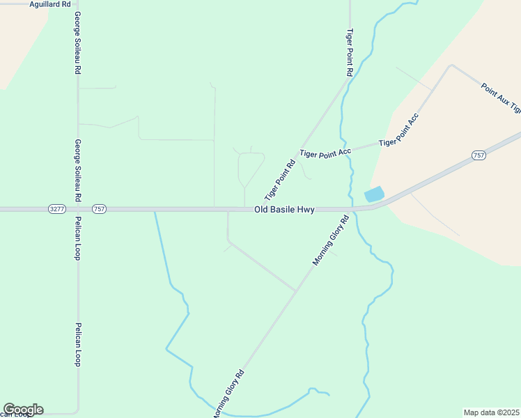 map of restaurants, bars, coffee shops, grocery stores, and more near 1047 Tiger Point Road in Basile