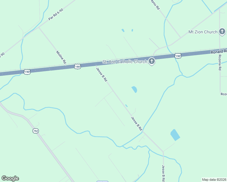 map of restaurants, bars, coffee shops, grocery stores, and more near 1365 Jessie B Rd in Opelousas