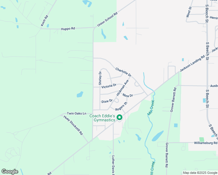 map of restaurants, bars, coffee shops, grocery stores, and more near 2803 Victoria Drive in Picayune