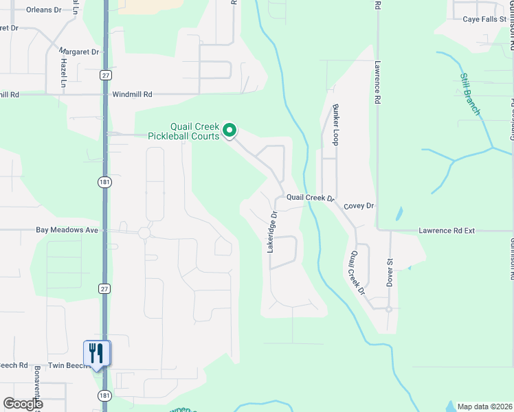 map of restaurants, bars, coffee shops, grocery stores, and more near 106 Par Cir in Fairhope