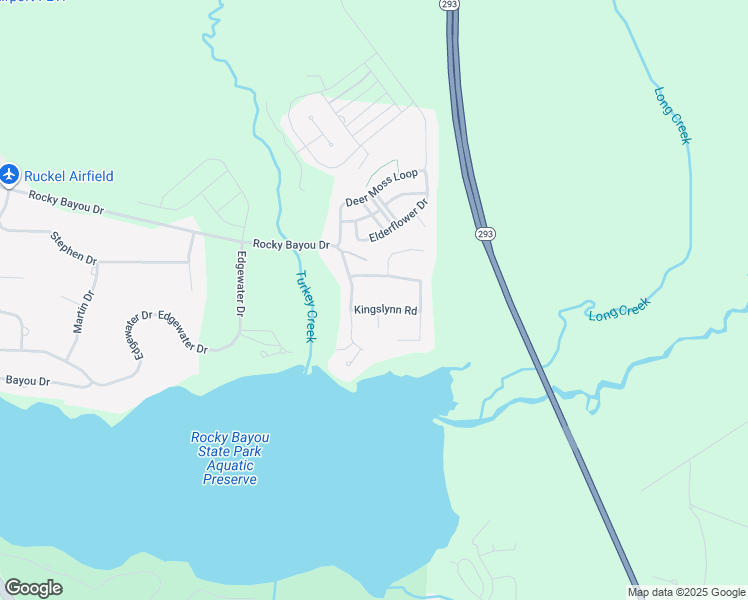 map of restaurants, bars, coffee shops, grocery stores, and more near 4455 Kingslynn Road in Niceville