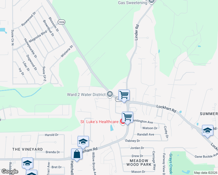 map of restaurants, bars, coffee shops, grocery stores, and more near 8889 Lockhart Road in Denham Springs