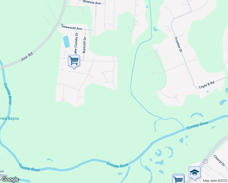 map of restaurants, bars, coffee shops, grocery stores, and more near 6710 Stoneshire Drive in Baton Rouge