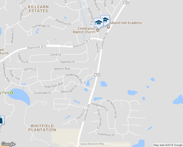 map of restaurants, bars, coffee shops, grocery stores, and more near 2918 Whittington Drive in Tallahassee