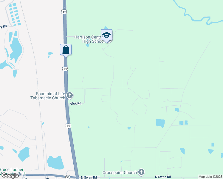 map of restaurants, bars, coffee shops, grocery stores, and more near 15400-15408 North Fork Road in Gulfport
