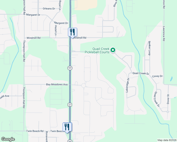 map of restaurants, bars, coffee shops, grocery stores, and more near 136 Club Drive in Fairhope