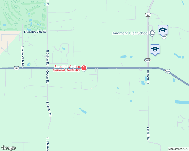 map of restaurants, bars, coffee shops, grocery stores, and more near 20267 Natures Way in Hammond