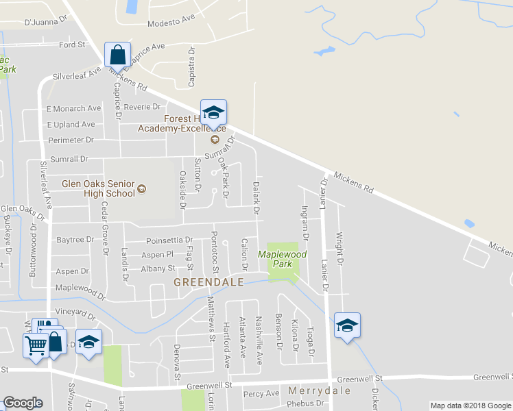 map of restaurants, bars, coffee shops, grocery stores, and more near 7898 Oak Arbor Avenue in Baton Rouge