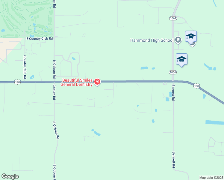 map of restaurants, bars, coffee shops, grocery stores, and more near 20267 Natures Way in Hammond