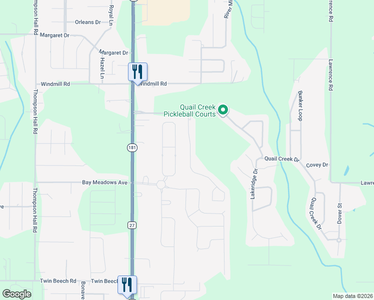 map of restaurants, bars, coffee shops, grocery stores, and more near 136 Club Drive in Fairhope