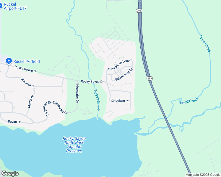 map of restaurants, bars, coffee shops, grocery stores, and more near 4447 Woodbridge Road in Niceville