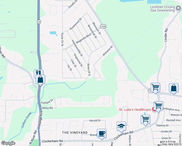 map of restaurants, bars, coffee shops, grocery stores, and more near 30826 Daisy Street in Denham Springs