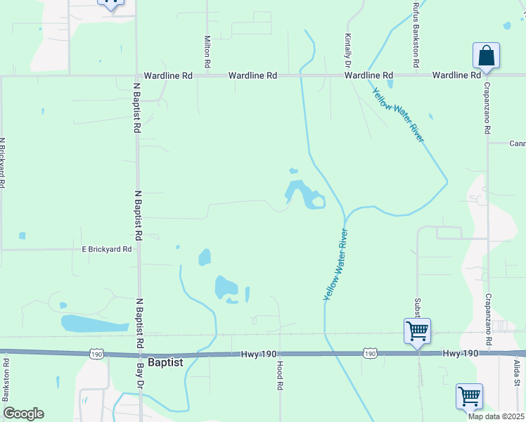 map of restaurants, bars, coffee shops, grocery stores, and more near 12159 Sallie Kinchen Road in Hammond