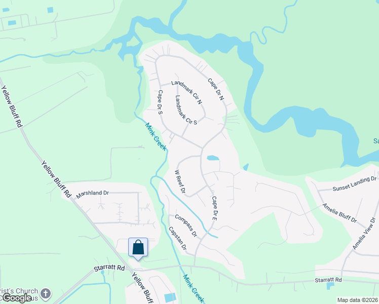 map of restaurants, bars, coffee shops, grocery stores, and more near 15076 Cape Drive East in Jacksonville