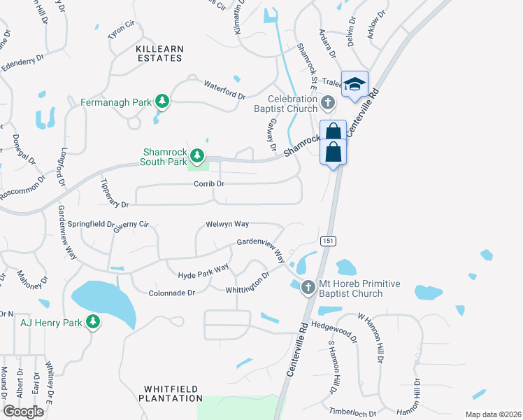 map of restaurants, bars, coffee shops, grocery stores, and more near 3424 Welwyn Way in Tallahassee