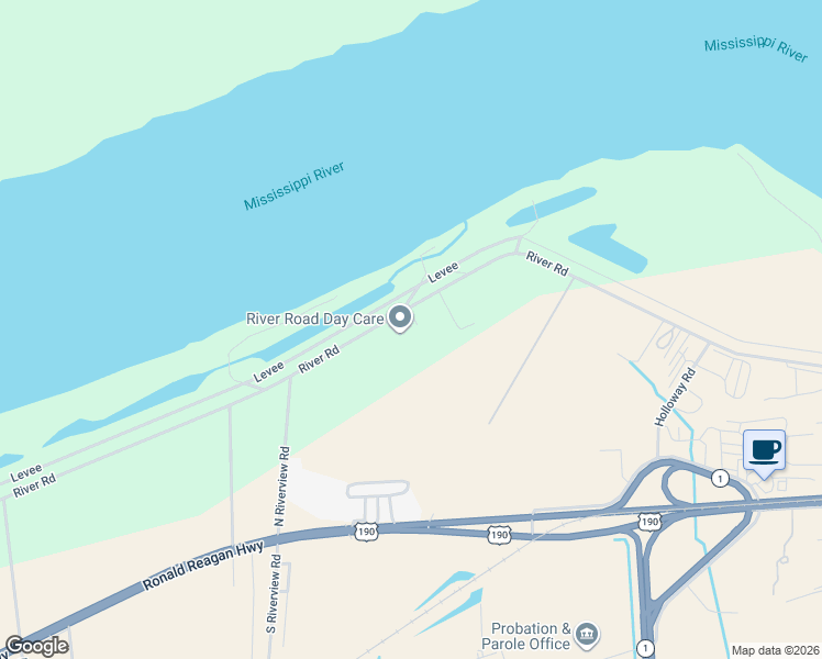 map of restaurants, bars, coffee shops, grocery stores, and more near 5511 River Road in Port Allen