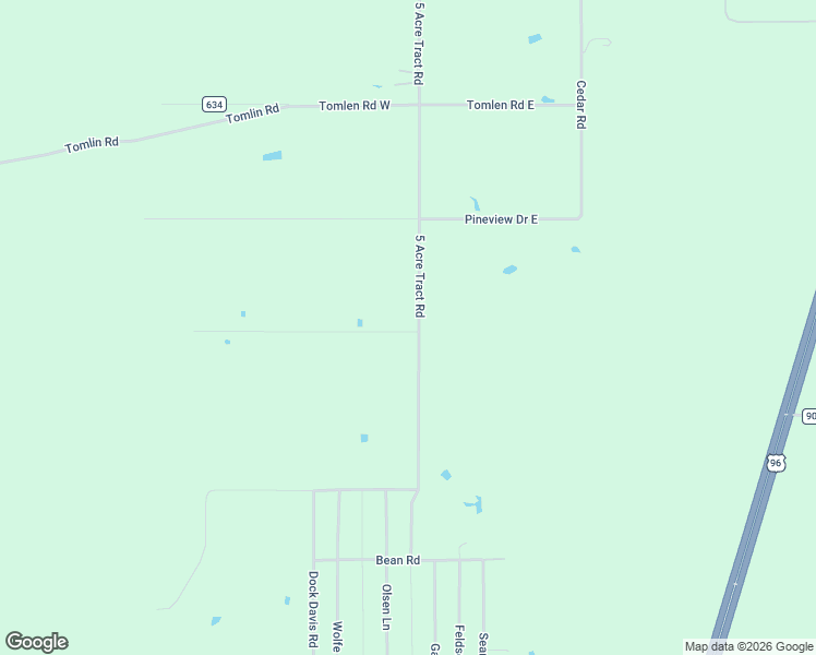 map of restaurants, bars, coffee shops, grocery stores, and more near 5 Acre Tract Road in Buna