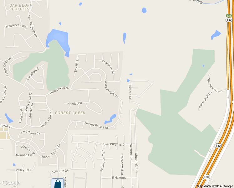 map of restaurants, bars, coffee shops, grocery stores, and more near 4001 Harvey Penick Dr in Round Rock