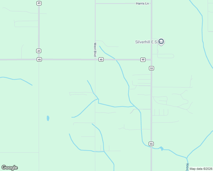 map of restaurants, bars, coffee shops, grocery stores, and more near 15100-15280 Rada Road in Silverhill