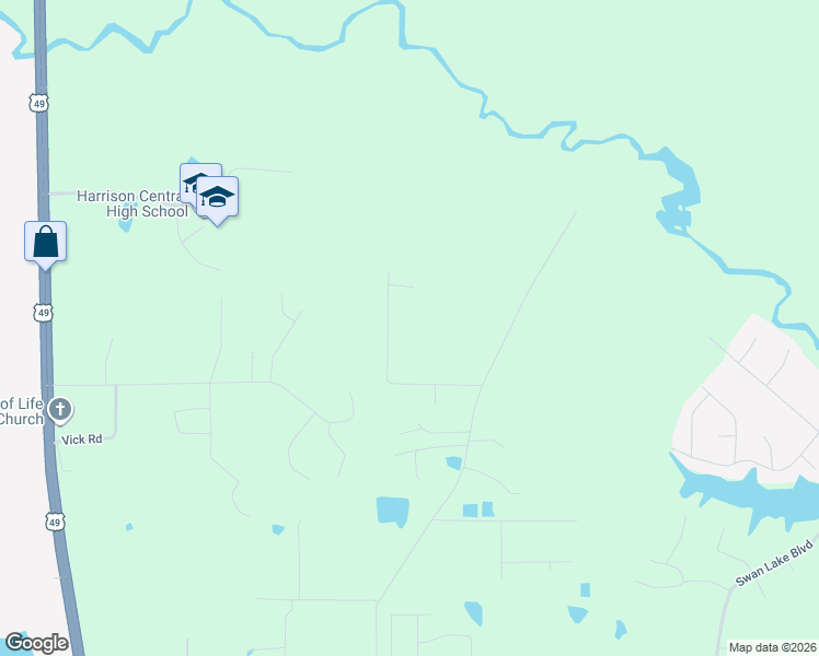 map of restaurants, bars, coffee shops, grocery stores, and more near 15610 Walter Smith Road in Gulfport
