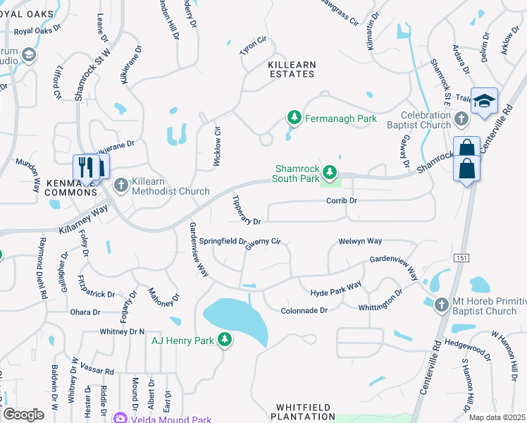 map of restaurants, bars, coffee shops, grocery stores, and more near 2992 Corrib Drive in Tallahassee