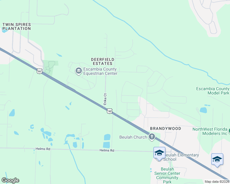 map of restaurants, bars, coffee shops, grocery stores, and more near 7781 T-Jar Drive in Pensacola