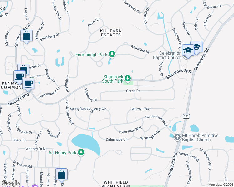 map of restaurants, bars, coffee shops, grocery stores, and more near 3029 Corrib Drive in Tallahassee