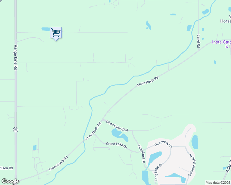 map of restaurants, bars, coffee shops, grocery stores, and more near 22519 Lowe Davis Road in Covington