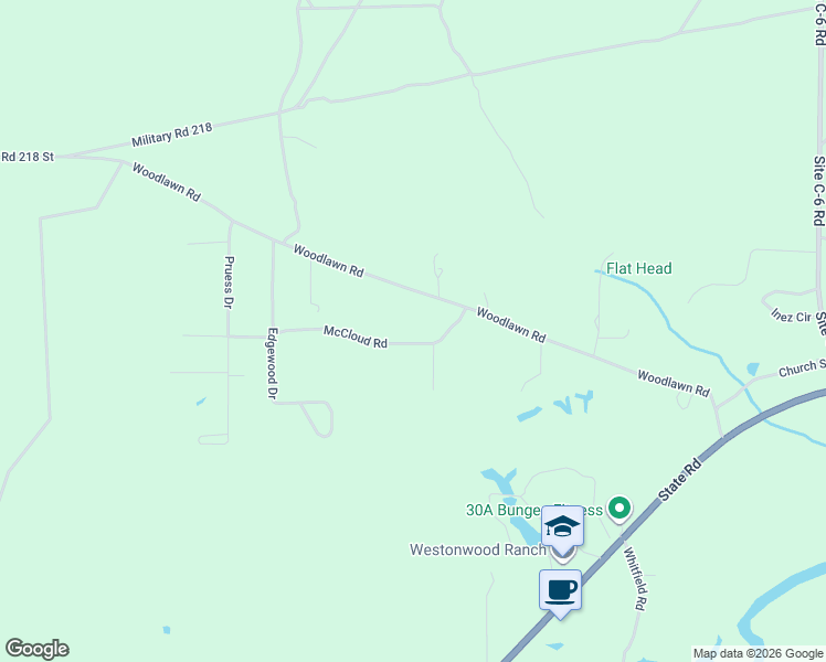 map of restaurants, bars, coffee shops, grocery stores, and more near 200 McCloud Road in Freeport