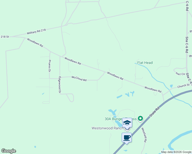 map of restaurants, bars, coffee shops, grocery stores, and more near 200 McCloud Road in Freeport