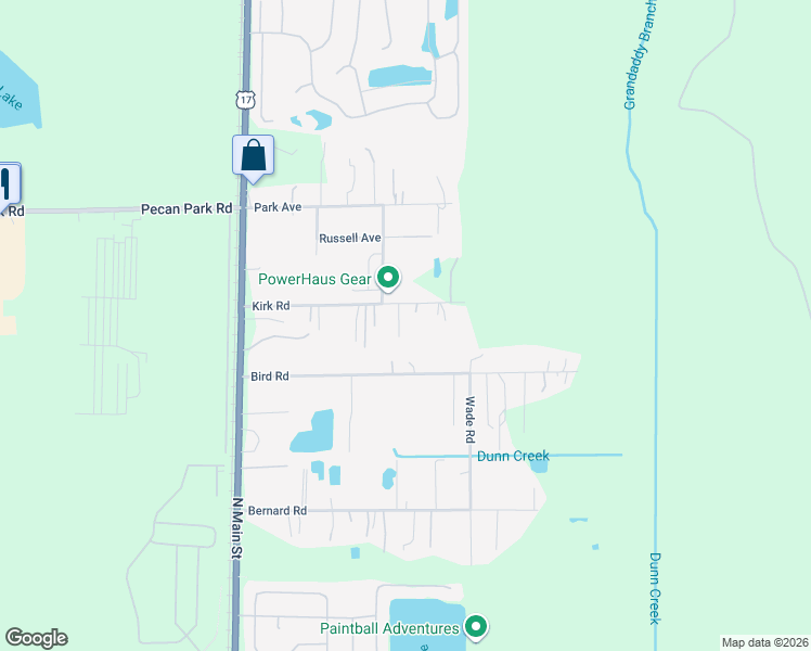 map of restaurants, bars, coffee shops, grocery stores, and more near 250 Kirk Road in Jacksonville