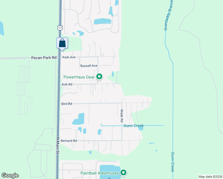 map of restaurants, bars, coffee shops, grocery stores, and more near 410 Kirk Road in Jacksonville