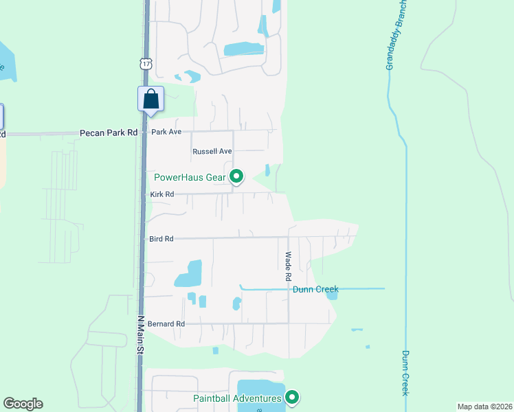 map of restaurants, bars, coffee shops, grocery stores, and more near 410 Kirk Road in Jacksonville
