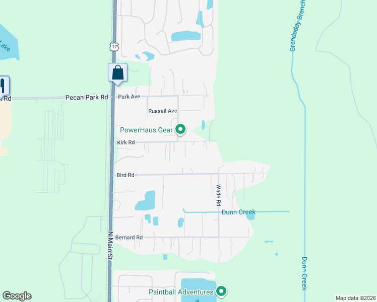 map of restaurants, bars, coffee shops, grocery stores, and more near 250 Kirk Road in Jacksonville