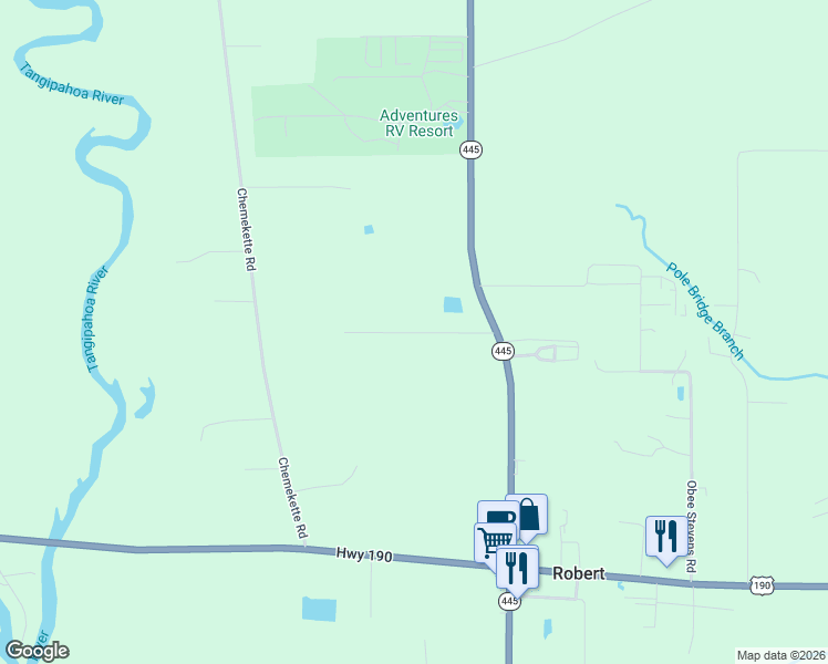 map of restaurants, bars, coffee shops, grocery stores, and more near 22469 Gemstone Place in Robert