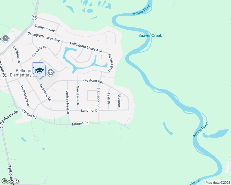 map of restaurants, bars, coffee shops, grocery stores, and more near 18417 Keystone Avenue in Central
