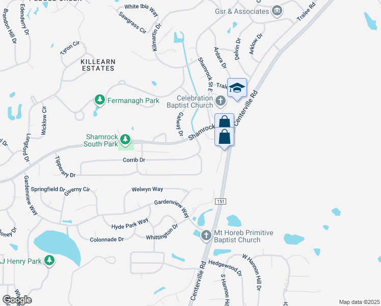 map of restaurants, bars, coffee shops, grocery stores, and more near 3158 Corrib Drive in Tallahassee