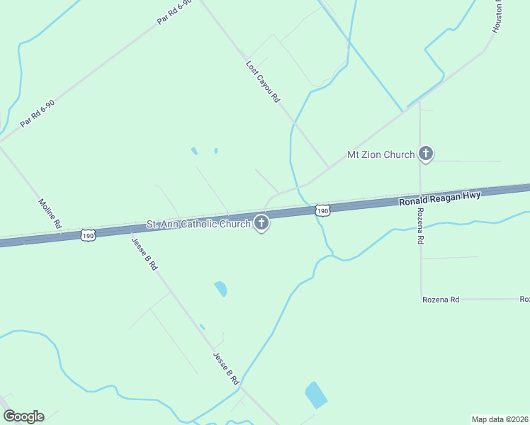 map of restaurants, bars, coffee shops, grocery stores, and more near 185 Par Road 6-75 in Opelousas