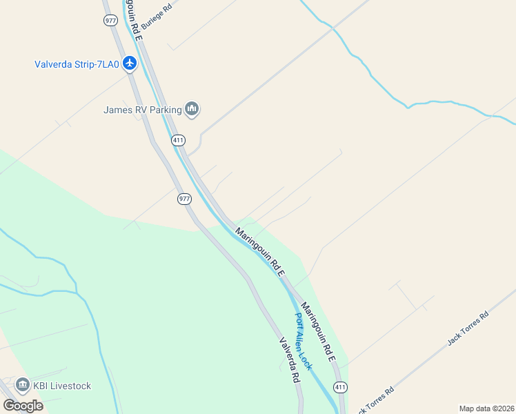 map of restaurants, bars, coffee shops, grocery stores, and more near Leon Lane in Pointe Coupee Parish