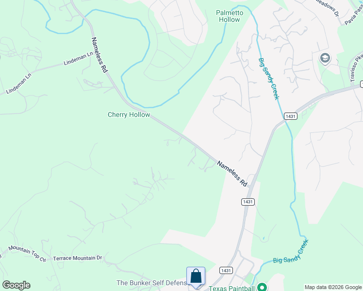 map of restaurants, bars, coffee shops, grocery stores, and more near 23644 Nameless Road in Leander