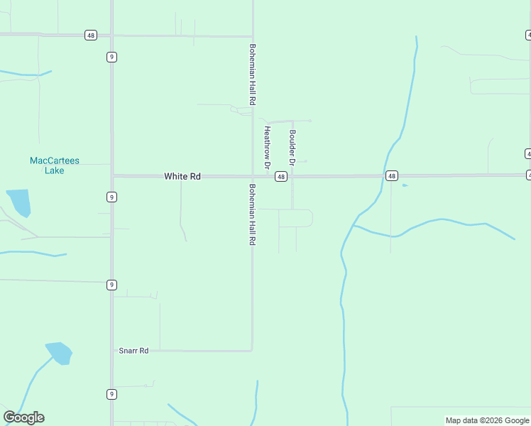 map of restaurants, bars, coffee shops, grocery stores, and more near 19941 Bohemian Hall Road in Silverhill
