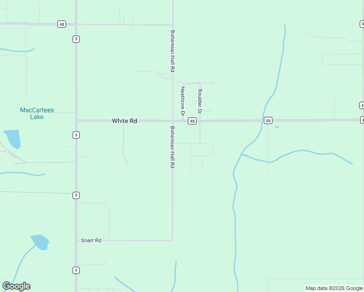 map of restaurants, bars, coffee shops, grocery stores, and more near 19941 Bohemian Hall Road in Silverhill