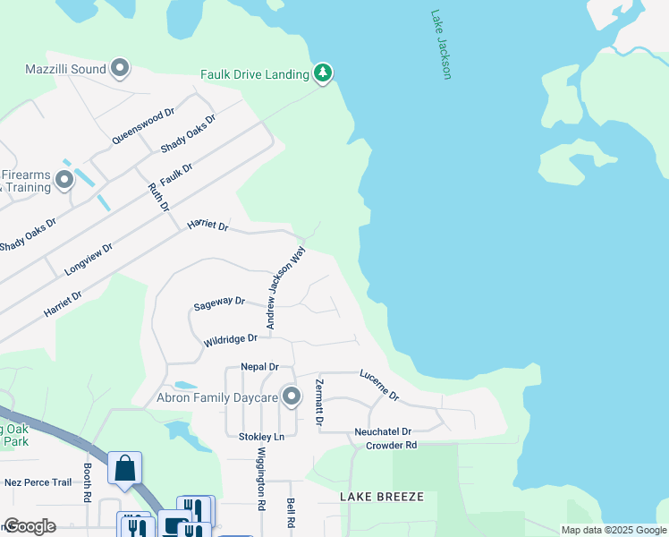 map of restaurants, bars, coffee shops, grocery stores, and more near 5187 Icicle Hill Road in Tallahassee