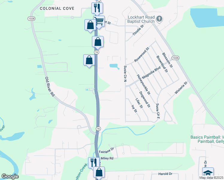 map of restaurants, bars, coffee shops, grocery stores, and more near 30938 Range Avenue in Denham Springs