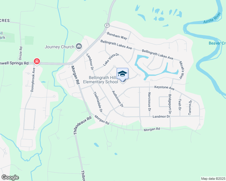 map of restaurants, bars, coffee shops, grocery stores, and more near 6612 Audusson Drive in Central