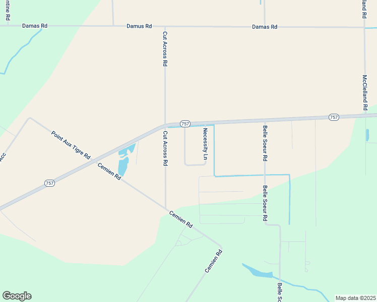map of restaurants, bars, coffee shops, grocery stores, and more near Cut Across Road in Basile